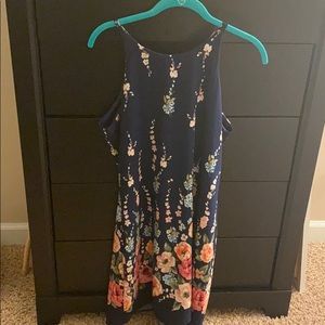 Blue floral dress